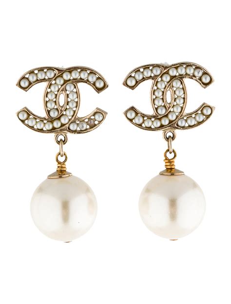 coco chanel ohrringe cc|chanel pendant earrings.